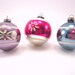 Shiny Brite Striped And Flowered Christmas Holiday Ornaments
