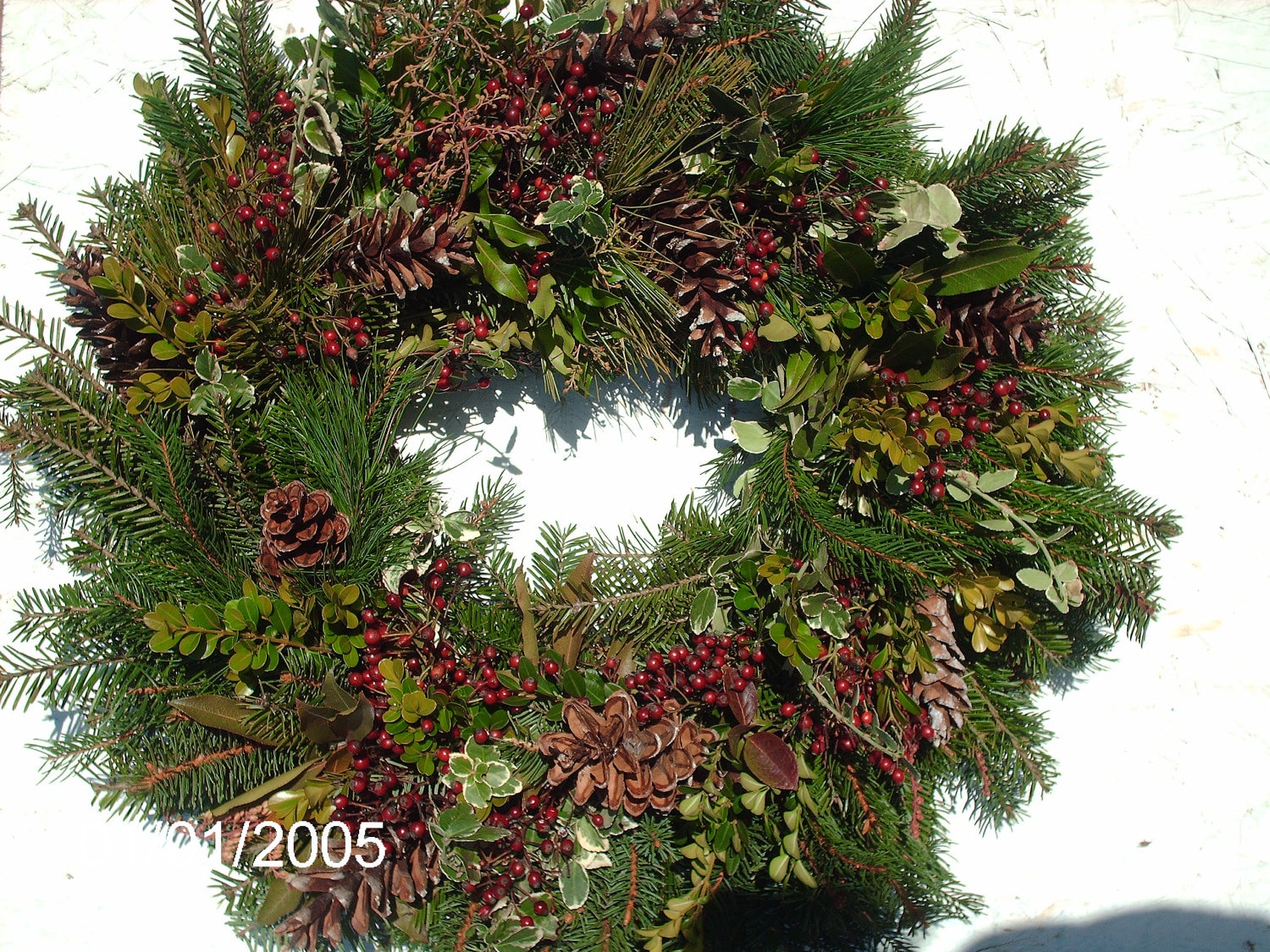 Fresh Wreath Maine Greenery Christmas Wreath by scarletsmile