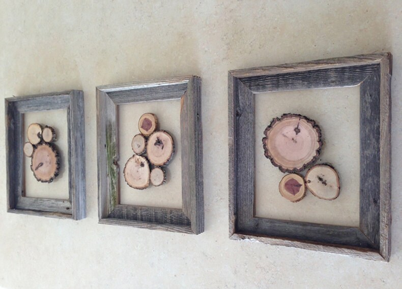 Wood Slice Art 'Wooded Cluster' Nature Wall by ModernCrowd