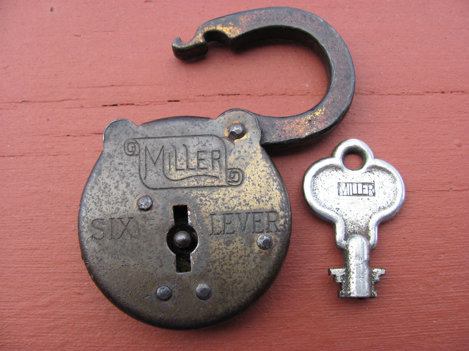 Vintage Miller Padlock and Key