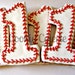 Baseball Cookies Large Number One Birthday Cookies Decorated Sugar Cookies Party Favors