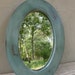 Oval Mirror in Distressed Turquoise