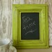 Small Chartreuse Framed Chalkboard