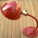 Red gooseneck vintage industrial table lamp