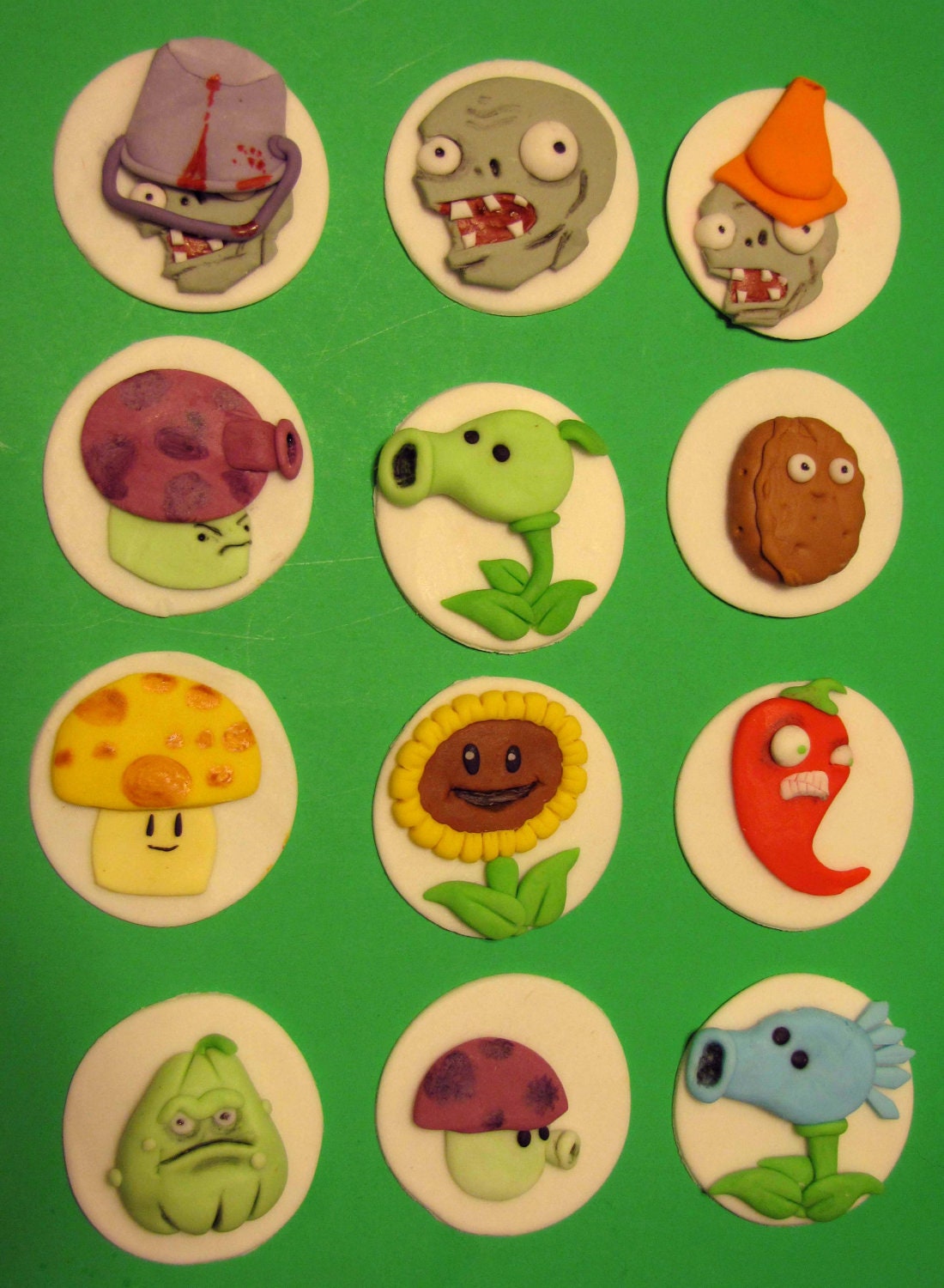 Plants vs Zombies Cupcake Toppers