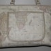 Back to School // Vintage GITANO Map WORLD Atlas Purse 80's 90's Hipster Large Light BROWN