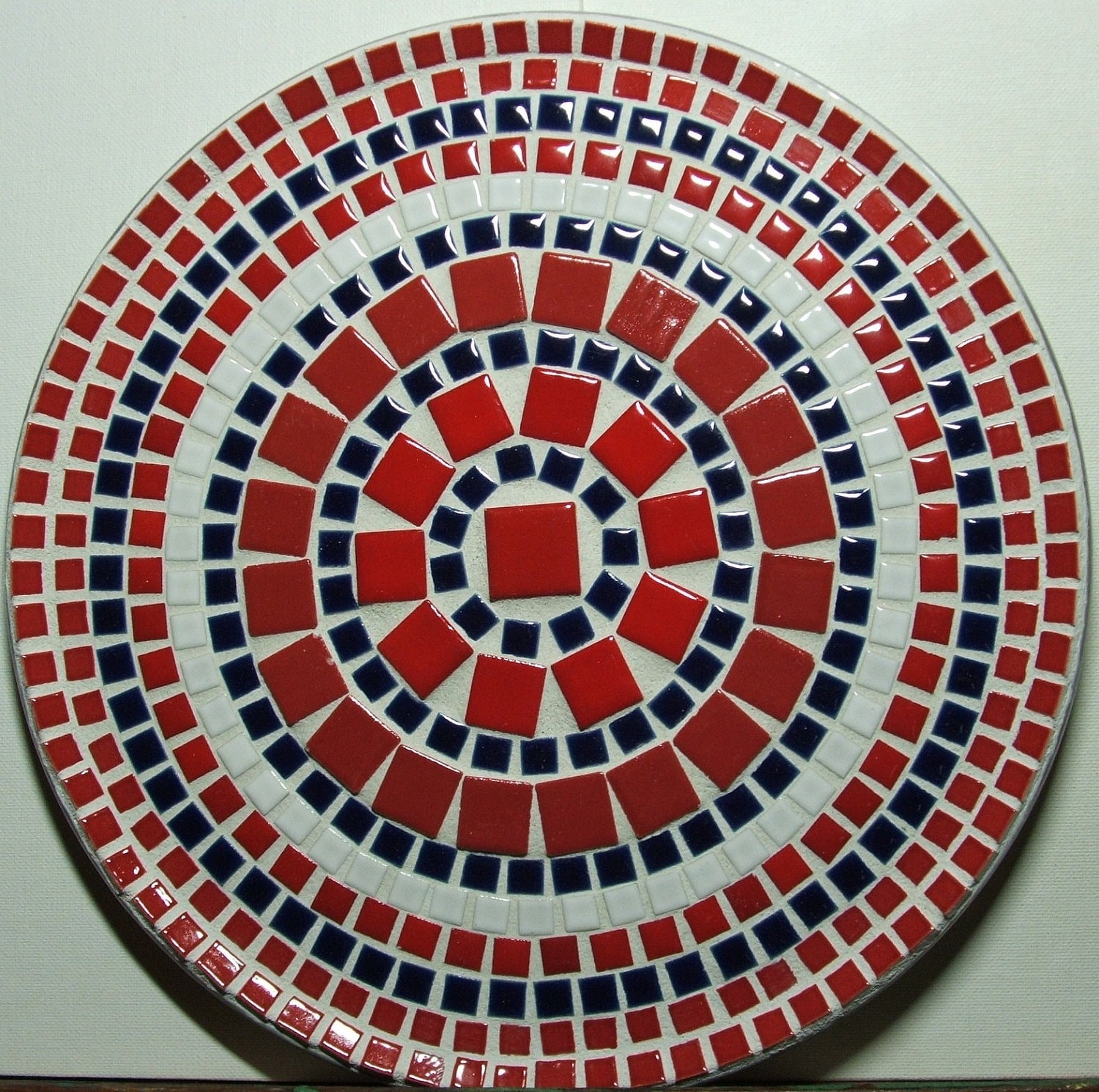 12 Decorative Mosaic Tile Plate by mariamosaic on Etsy