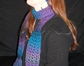 Muti colored head band and scarf with tassels