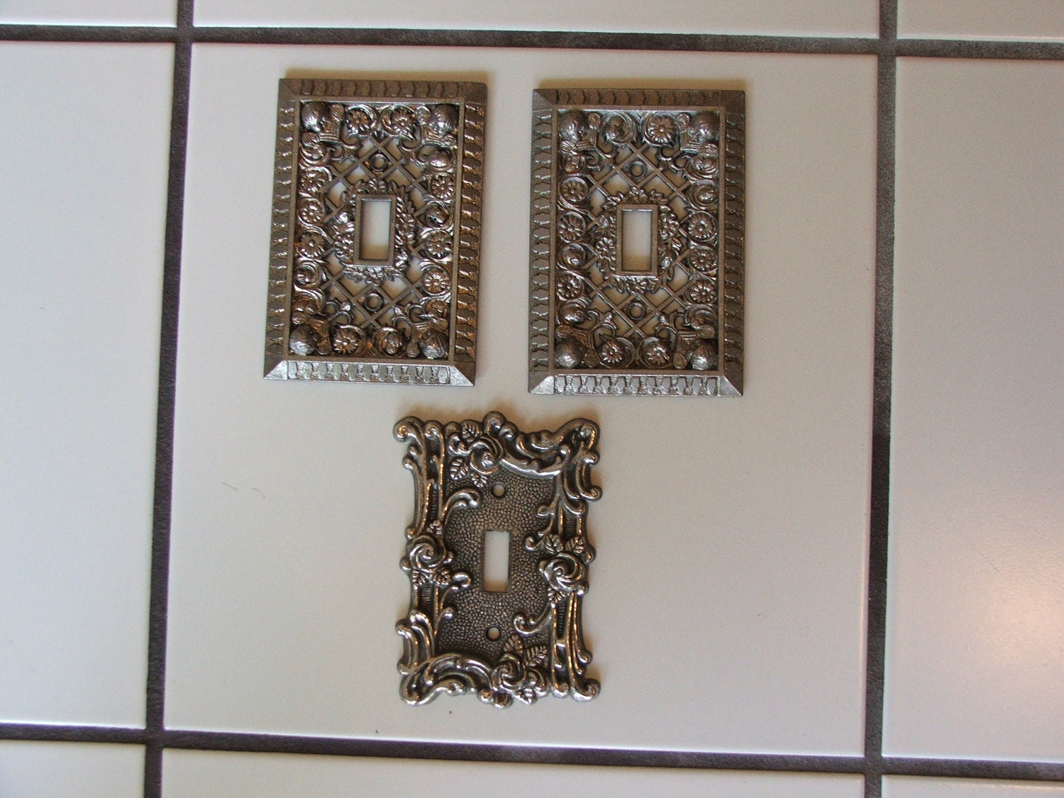 Vintage Ornate Metal Light Switch Cover Plates Outlet Cover