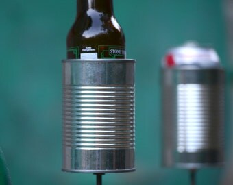 2 Hobo Tin Can Beer Holders/ Garden Drink Holders/ Lawn Drink Holders - No Nameplates