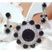 Juliana Brooch and Earrings Demi Captivating Black Ice D&E 142a-040410055