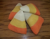 Set of 4 Primitive Fall Grungy Candy Corn Bowl Fillers/Tucks for Fall and Halloween
