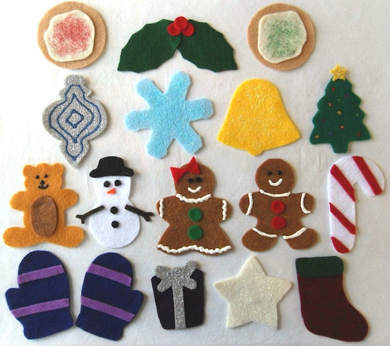 Items similar to CHRISTMAS SPARKLES Winter Holiday Felt Flannel Board ...