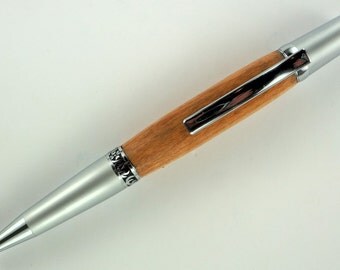 Handcrafted Wooden Pen Hand Turned Beautiful Cherry and Satin and Chrome Hardware 266N