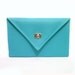 Turquoise Envelope Clutch