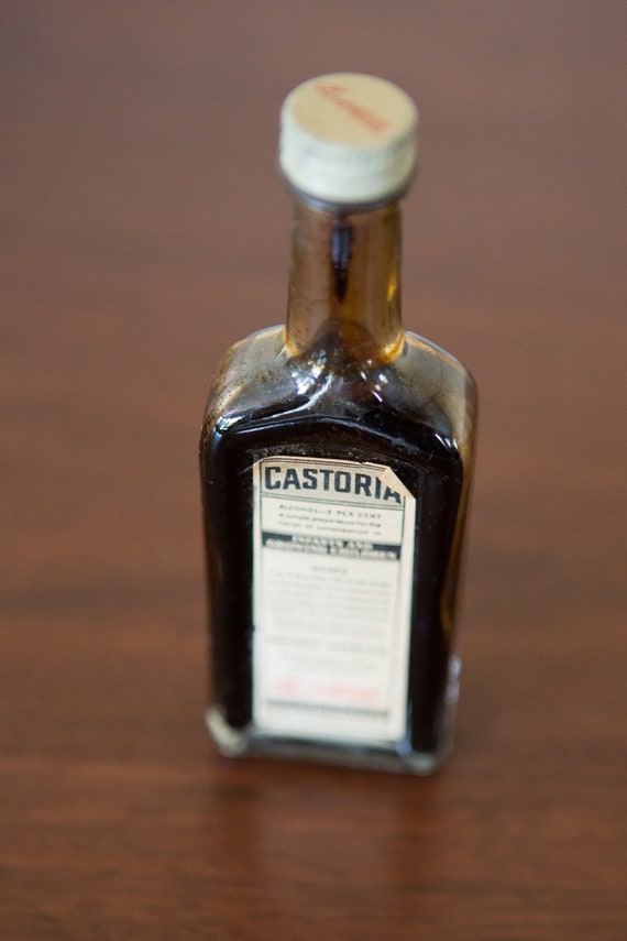 Vintage Castoria Bottle For Infants and Growing