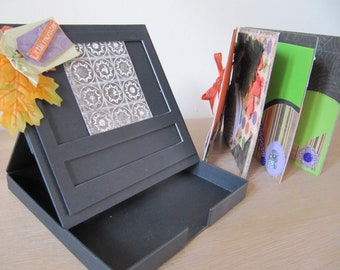 Halloween picture frame with premade mini scrapbook album