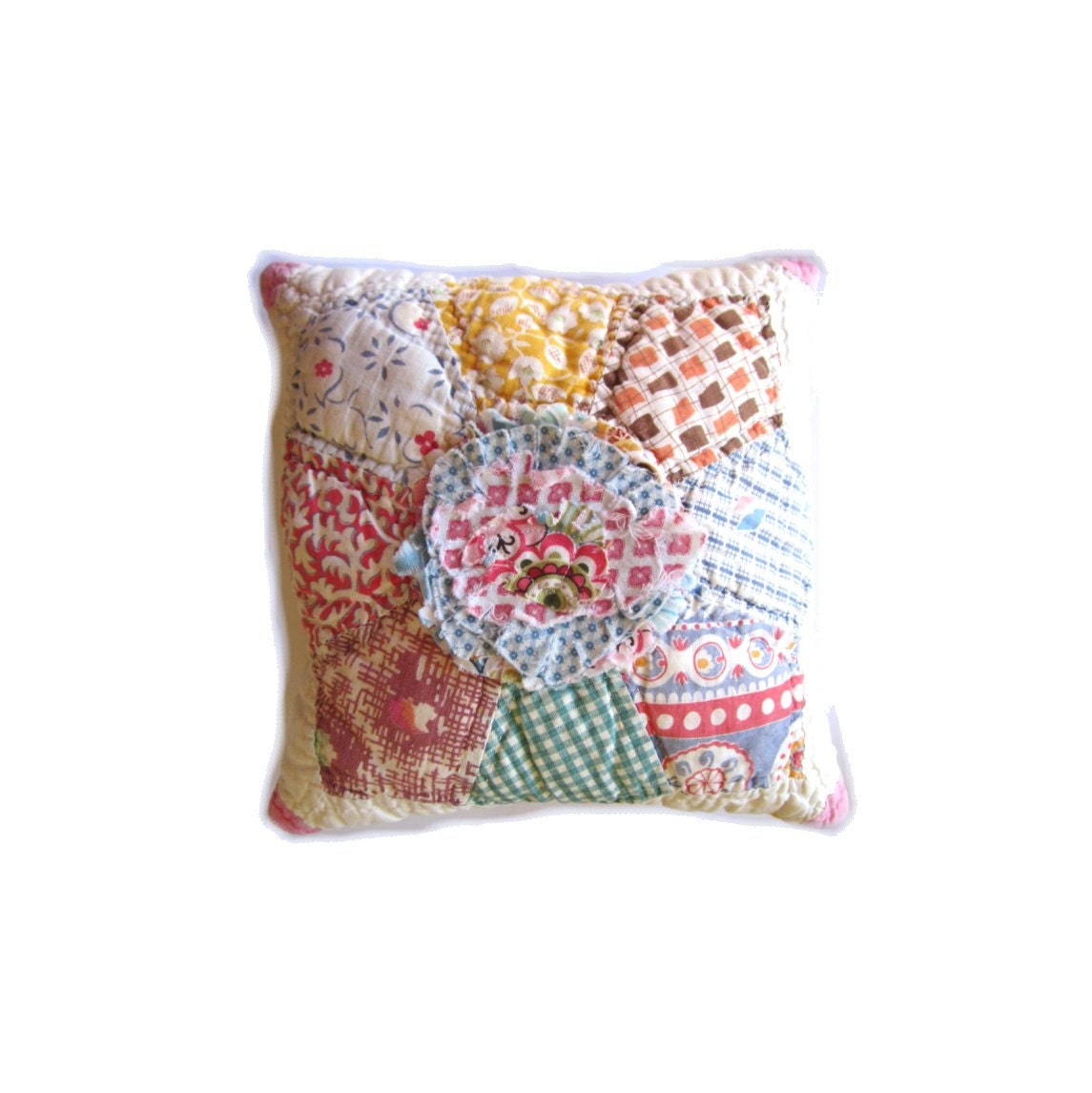 Vintage Quilt Pin Cushion Or Mini Quilt Pillow S1