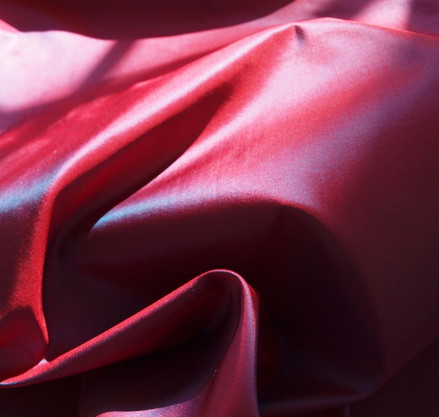 Burgundy Red and Blue Iridescent Silk Taffeta Fabric Listing