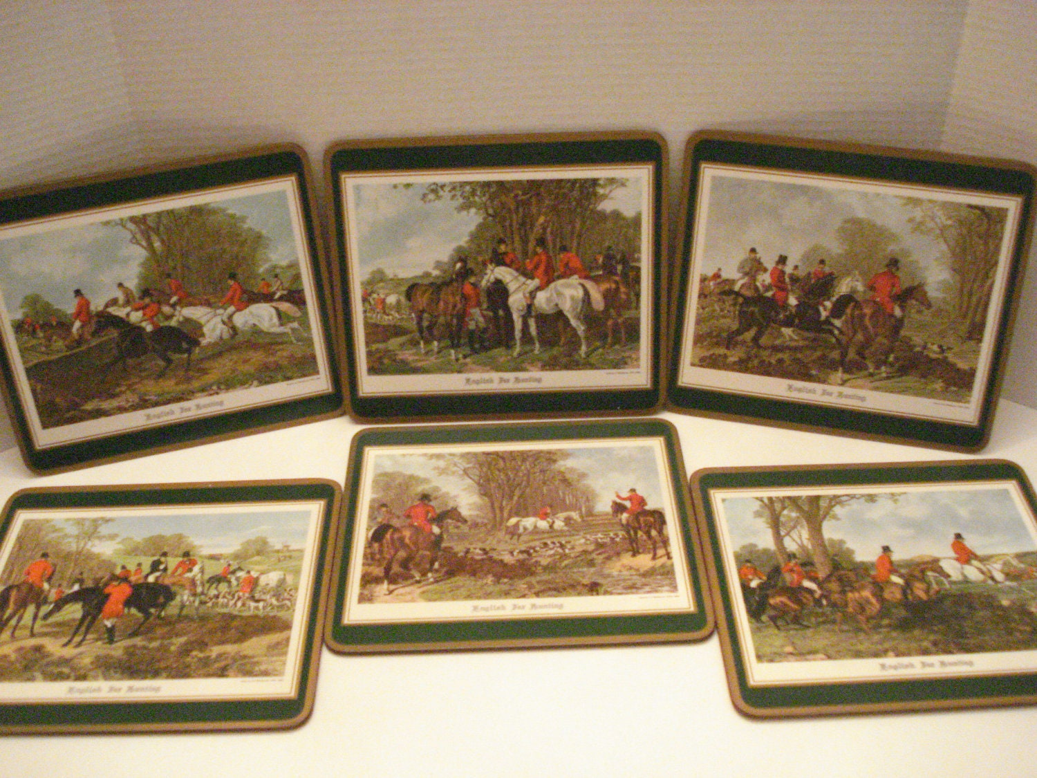 Vintage Pimpernel Placemats 6 English Fox Hunting