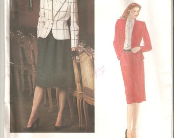 UNCUT Vogue Sewing Pattern 2643, design by Blassport Ltd. for Jacket and Skirt, Sz 14, 1990s