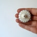 Miniature Porcelain Vase, Hand Carved with Blue Dots