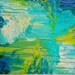 SALE - Amazing Abstract Acrylic FREE SHIPPING Seaside Dreams Painting Beach Ocean Waves Xmas Gift Teal Navy Citrine Chartreuse Turquoise