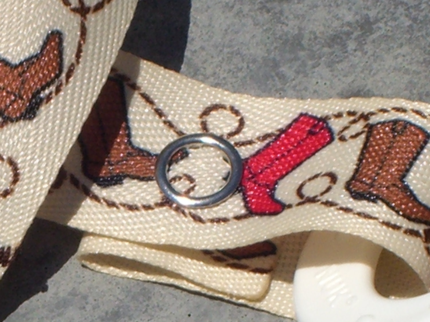 Pacifier clip western cowboy boots