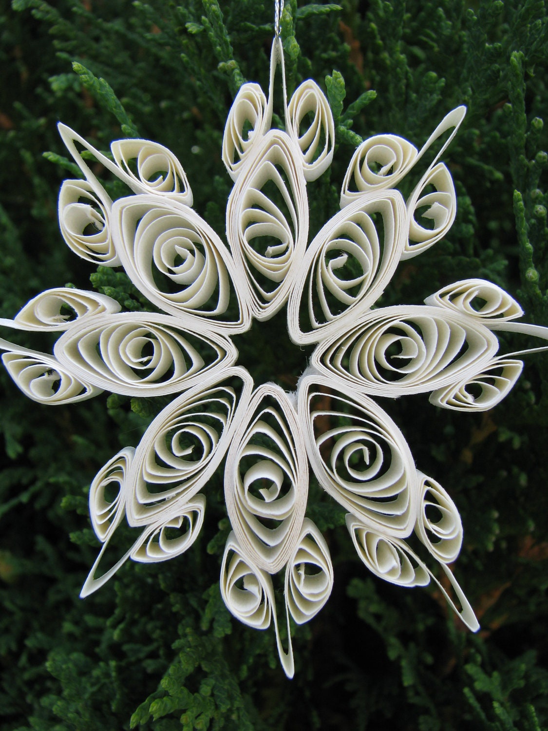 Quilled Christmas Ornament ON SALE by NatureMaidTreasures on Etsy