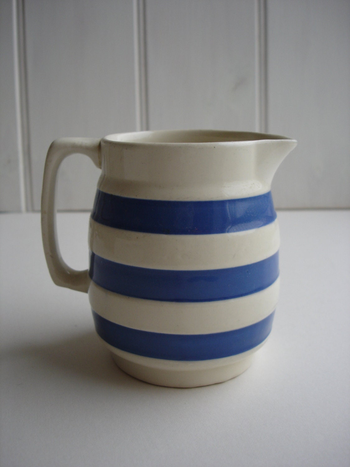 Cornishware Jug Blue and White Stripe Jug Creamer