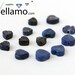 Mix of small lapis lazuli beads, blue, hearts, 13 pieces, 5-8mm