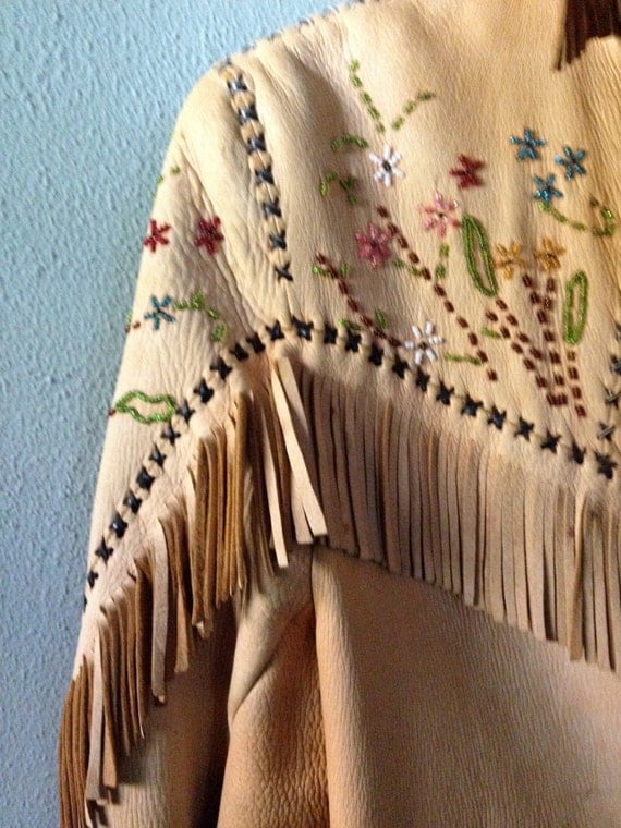 Vintage Nez Perce // Native American Leather Beaded Jacket