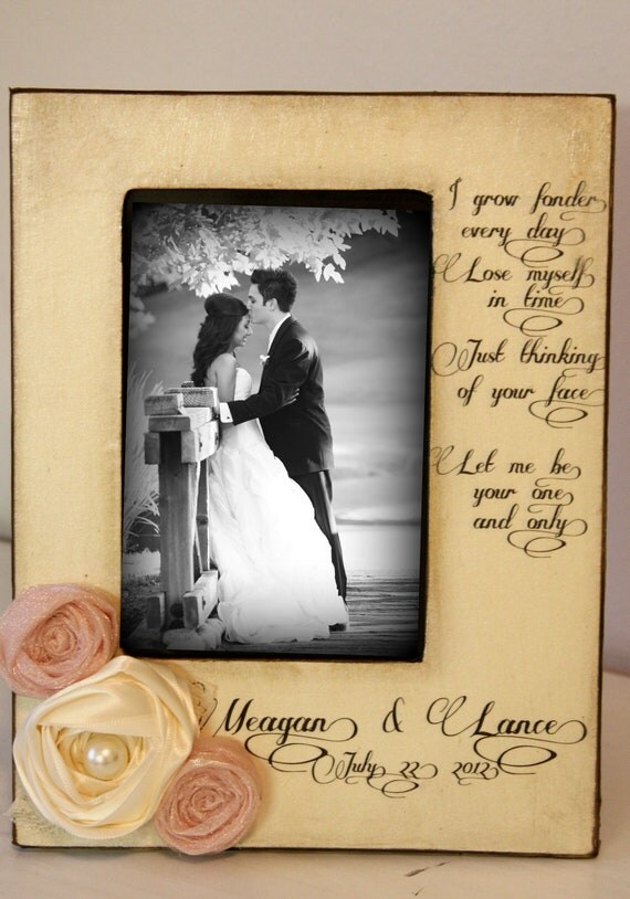 Items similar to First Dance keepsake, Lyric song Picture Frame, Husband and wife, picture Frame