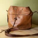 80s Italian leather bag / purse / Bucket bag / drawstring bag / Made in Italy form Florence