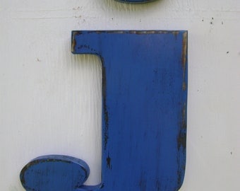 Shabby Chic Wooden Letter B Distressed Milk Chocolate