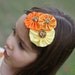 orange and yellow yoyo cluster headband