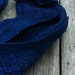 Indigo handwoven shawl with 100 % organic handspun cotton