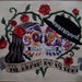 Patch Embroidered Skull Wedding Couple 6"