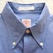 Vintage J. Press Solid Blue Pinpoint Oxford Cloth OCBD Button Down Collar Dress Shirt 16 1/2 - 36. Made in USA.