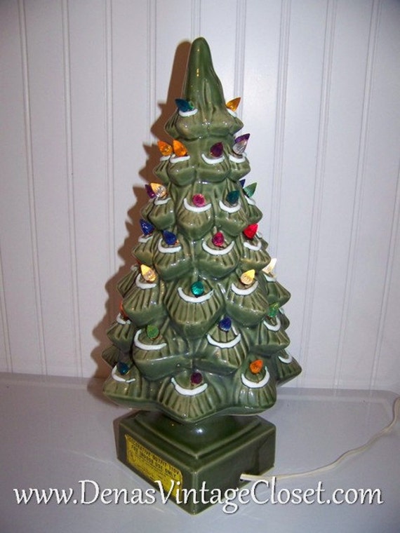 vintage 17 lighted ceramic christmas tree in original vintage 17 lighted ceramic christmas tree in original