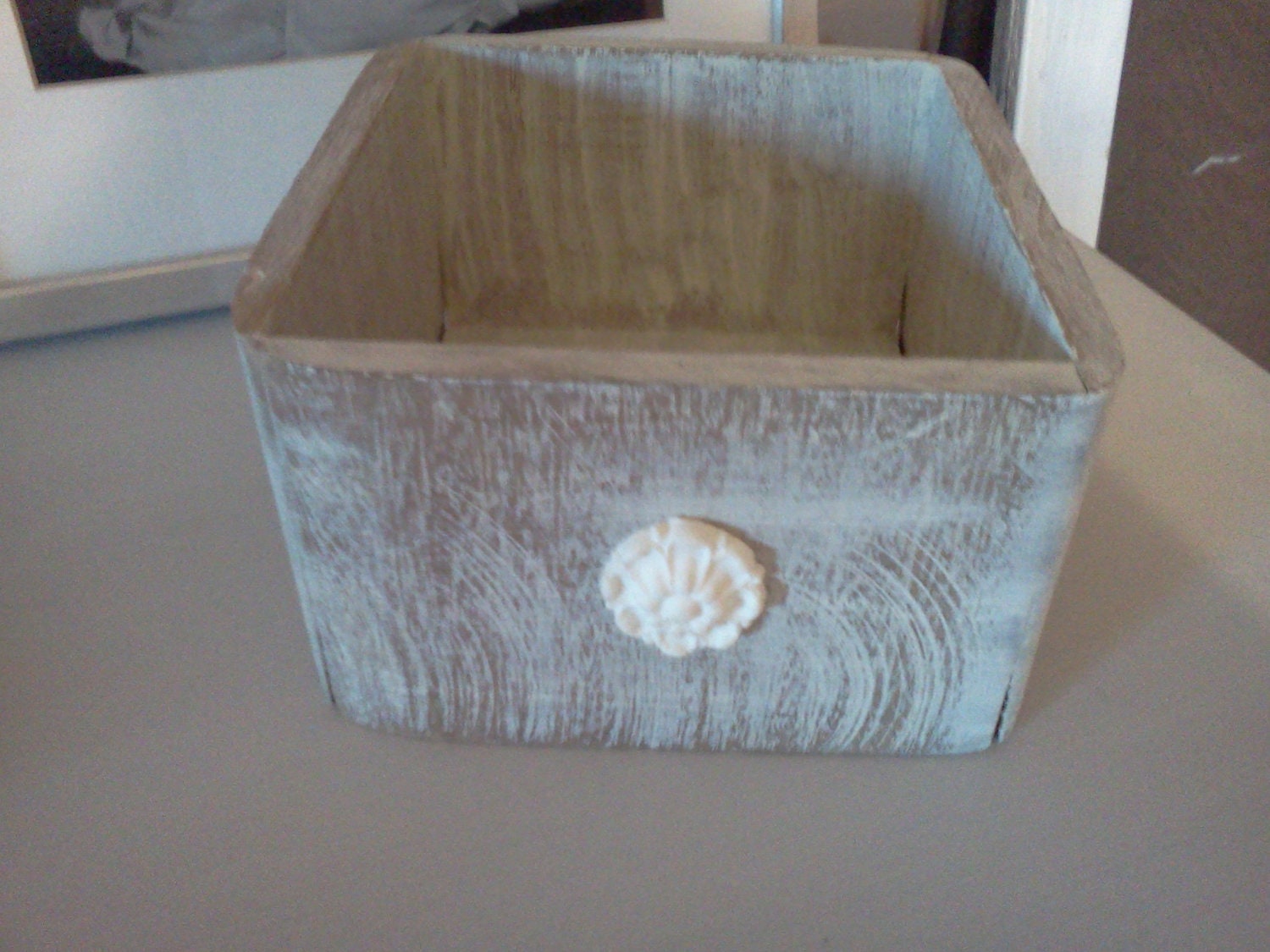 white washed shabby chic wood box catchall by vintagefurnishedhome white washed shabby chic wood box catchall by vintagefurnishedhome