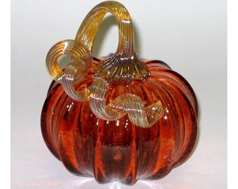 Hand Blown Glass Pumpkin