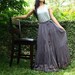 NO.25 Grey Cotton, Hippie Gypsy Boho Tiered Long Peasant Skirt