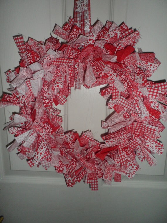 items similar to christmas shabby chic fabric wreath items similar to christmas shabby chic fabric wreath