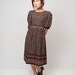 Vintage 90's Paisley Day-Dress with Layered Waist