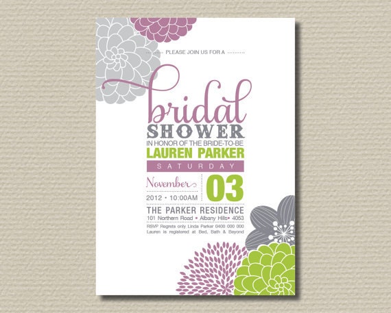 Modern Bridal Shower Invitation Wording 7