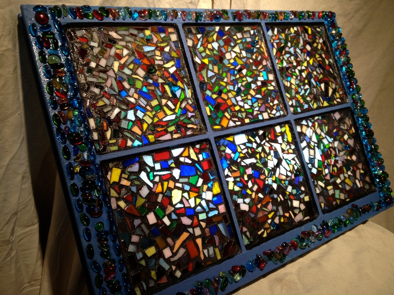 Mosaic Stained Glass Confetti Style Vintage by KristisWhimsey