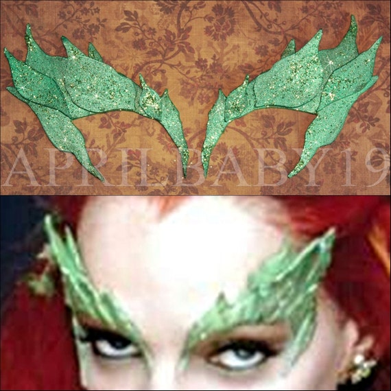 poison-ivy-leaves-eyebrow-mask-comic-con-cosplay-glittery
