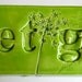 LET GO -Large Ceramic Tile - Apple Green Art Glaze - Inspirational Art Piece