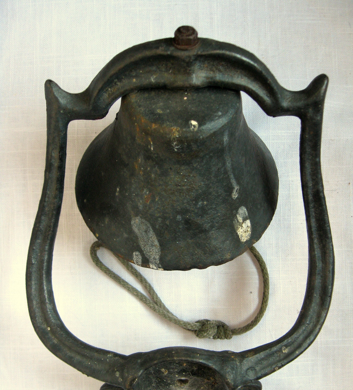 Vintage Cow Dinner Bell Cast Iron Bell with Longhorn Design